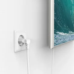 Netzkabel, beidseitig gewinkelt, Euro-Stecker, Doppelnut/C7, 3 m, Weiß