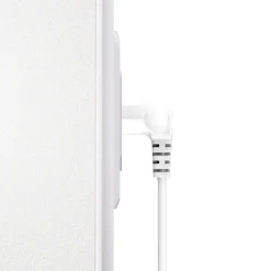 Netzkabel, beidseitig gewinkelt, Euro-Stecker, Doppelnut/C7, 1,5 m, Weiß