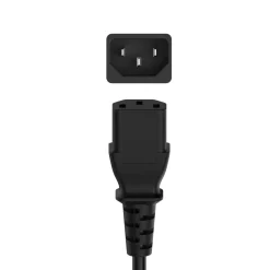 Netzkabel, Schutzkontakt-Stecker - 3-pol.-Kaltgerätezuleitung, 2,5 m, Schw.