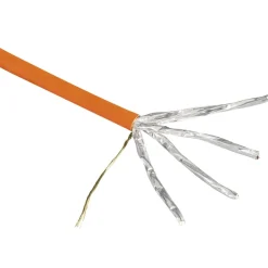 Netzwerkkabel, CAT-7, 10 Gbit/s, S/FTP geschirmt, halogenfrei, Rolle, 25 m