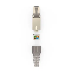 Netzwerkstecker, CAT-6a, 10 Gbit/s, geschirmt, werkzeuglose Montage, 5 St.