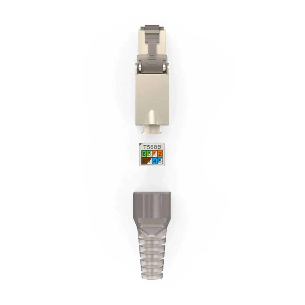 Netzwerkstecker, CAT-6a, 10 Gbit/s, geschirmt, werkzeuglose Montage, 5 St.