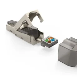 Netzwerkstecker, CAT-6a, 10 Gbit/s, geschirmt, werkzeuglose Montage, 5 St.