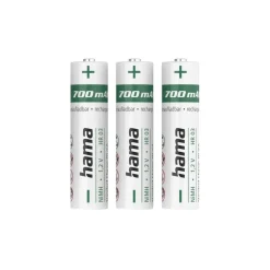 NiMH-Akkus, AAA Micro, 700 mAh, 1,2V, 3 Stück