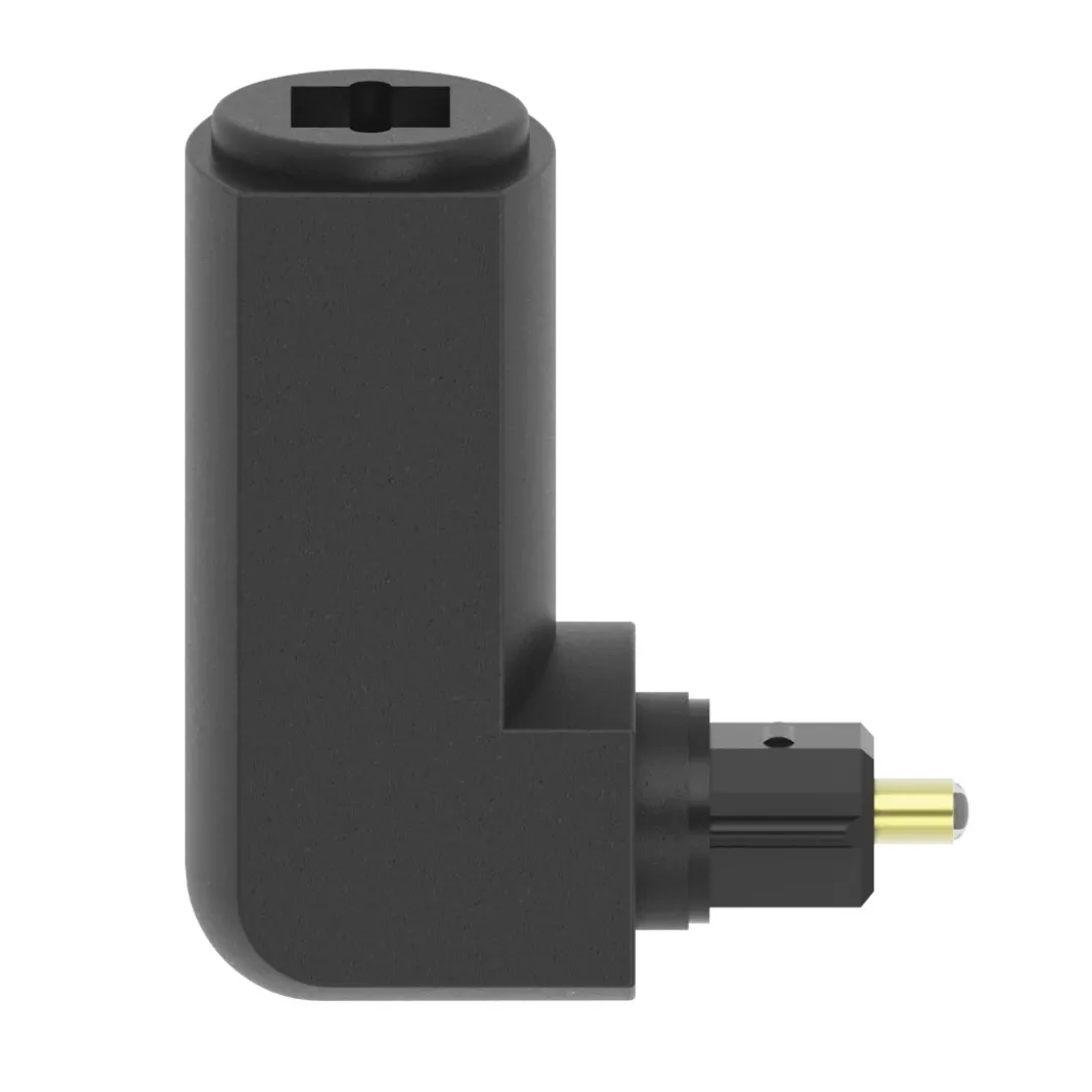 ODT-Adapter, Toslink-Stecker - Toslink-Kupplung, vergoldet, 90°