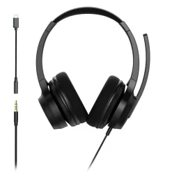 Office-Headset "CHS-300" für PC, Business-Kopfhörer mit Kabel und Mikrofon