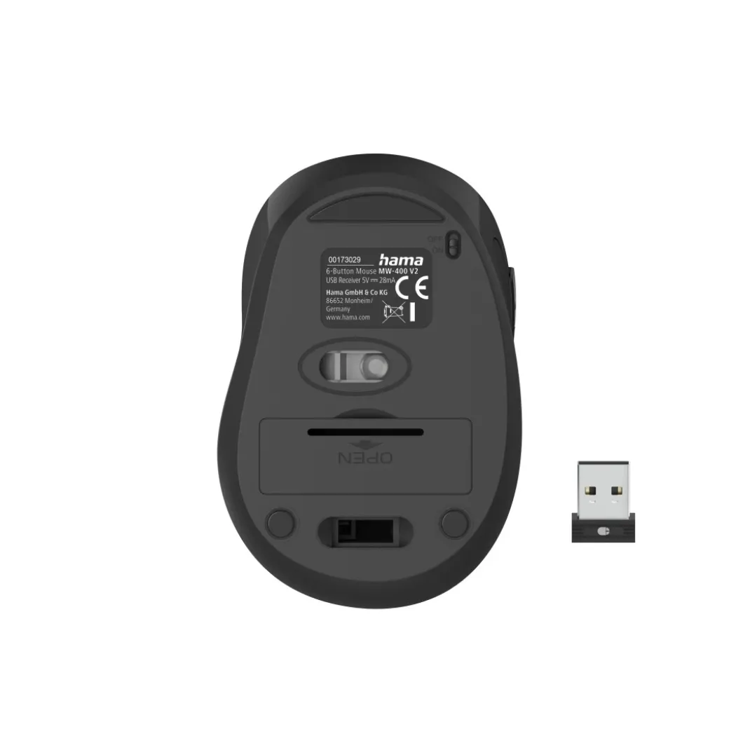Optische 6-Tasten-Funkmaus "MW-400 V2", ergonomisch, USB-Empf., Signalgelb