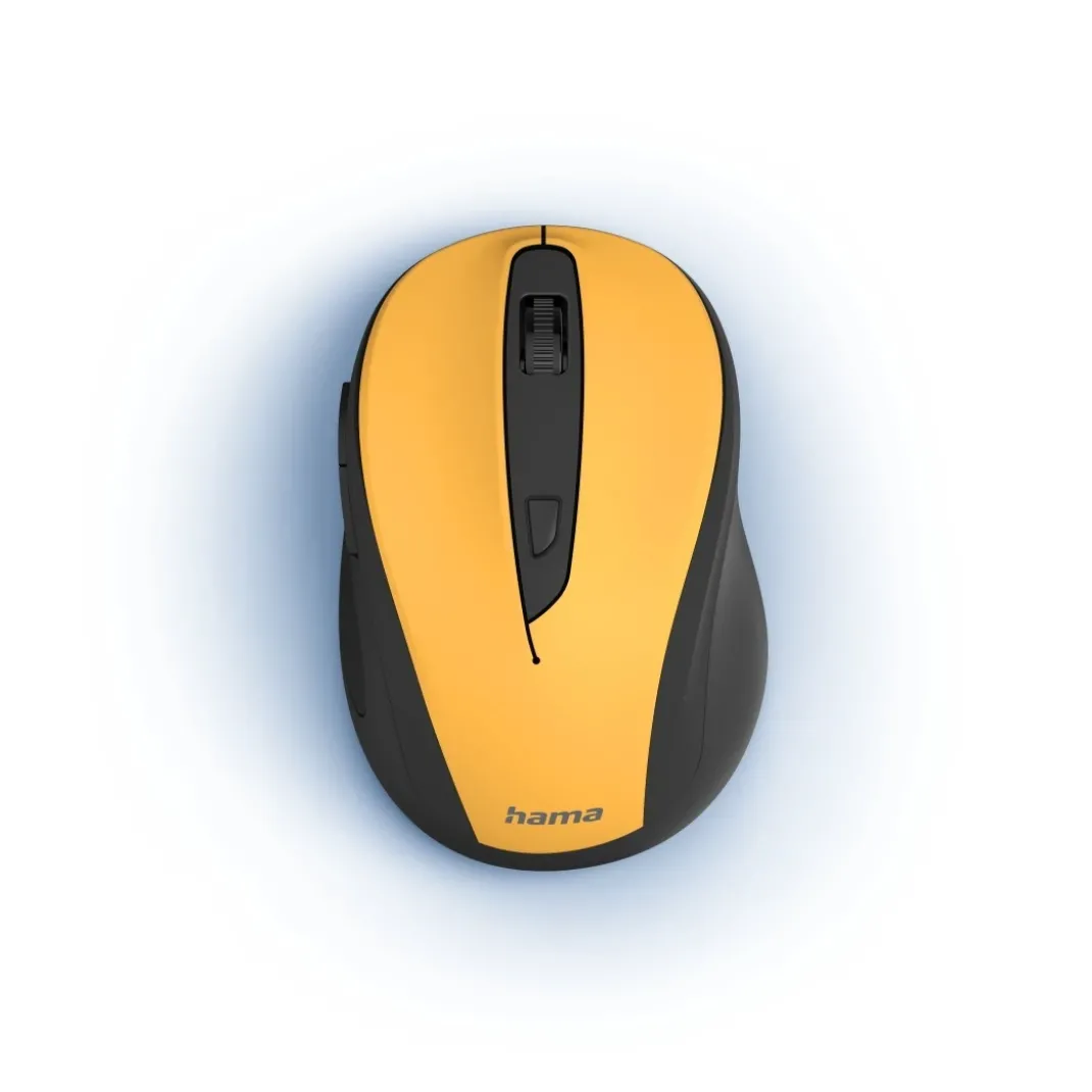 Optische 6-Tasten-Funkmaus "MW-400 V2", ergonomisch, USB-Empf., Signalgelb