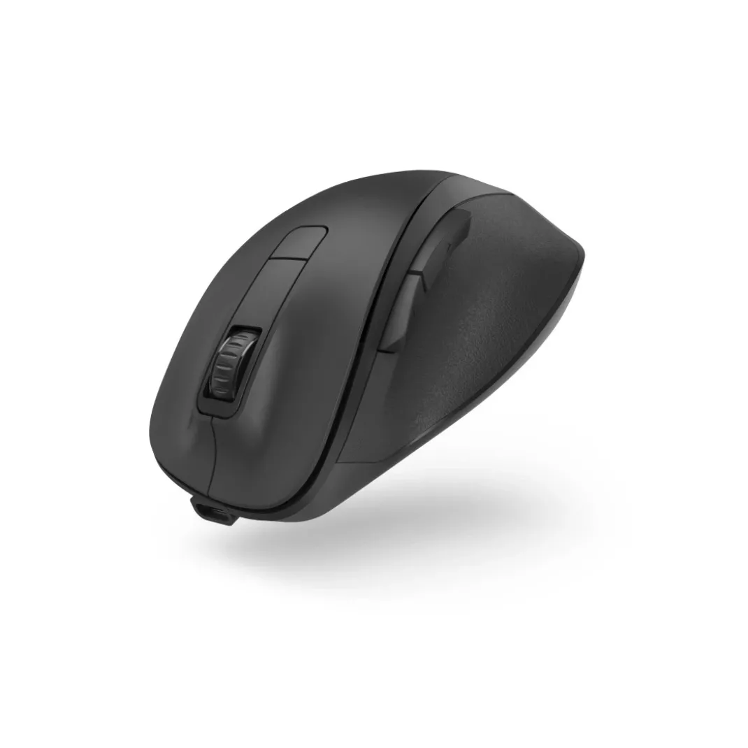 Optische 6-Tasten-Funkmaus "MW-500 Recharge", Akku, ergonomisch, Schwarz