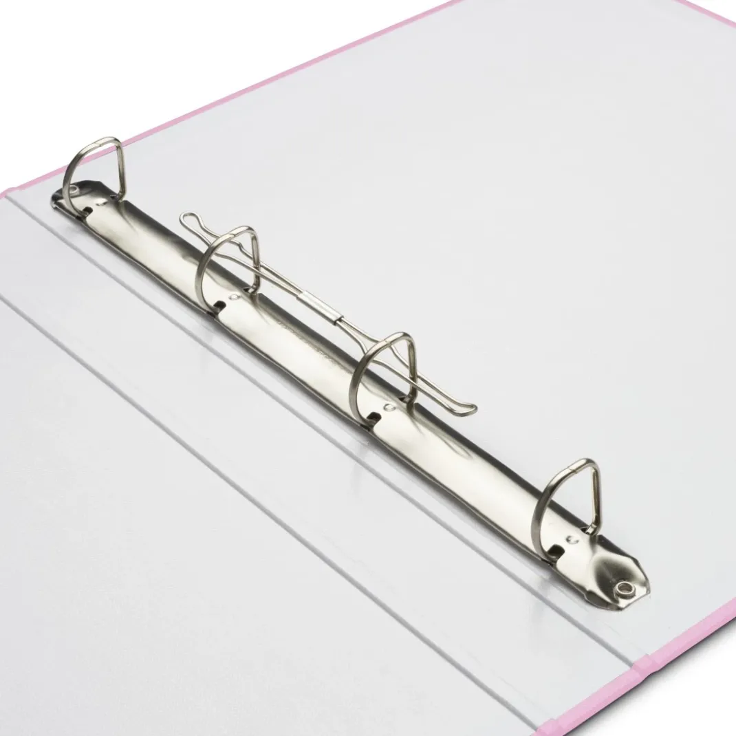 Ordner mit 4-Ring-Kombimechanik, 39 mm Rückenbreite, Rosa
