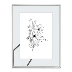 Porträtrahmen "Flowers", Silber, 10 x 15 cm