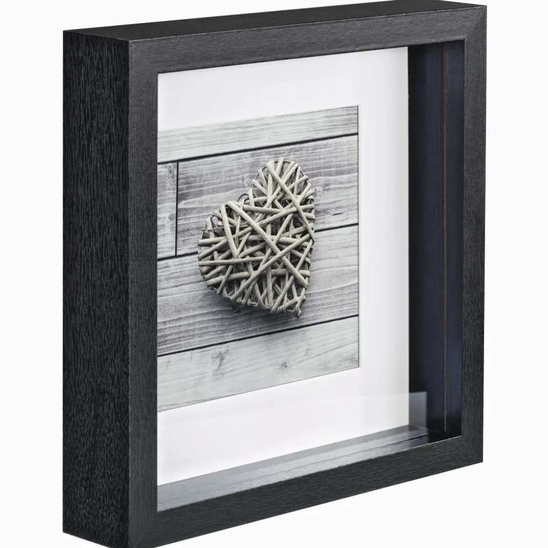 Porträtrahmen "Scala", Schwarz, 23 x 23 cm