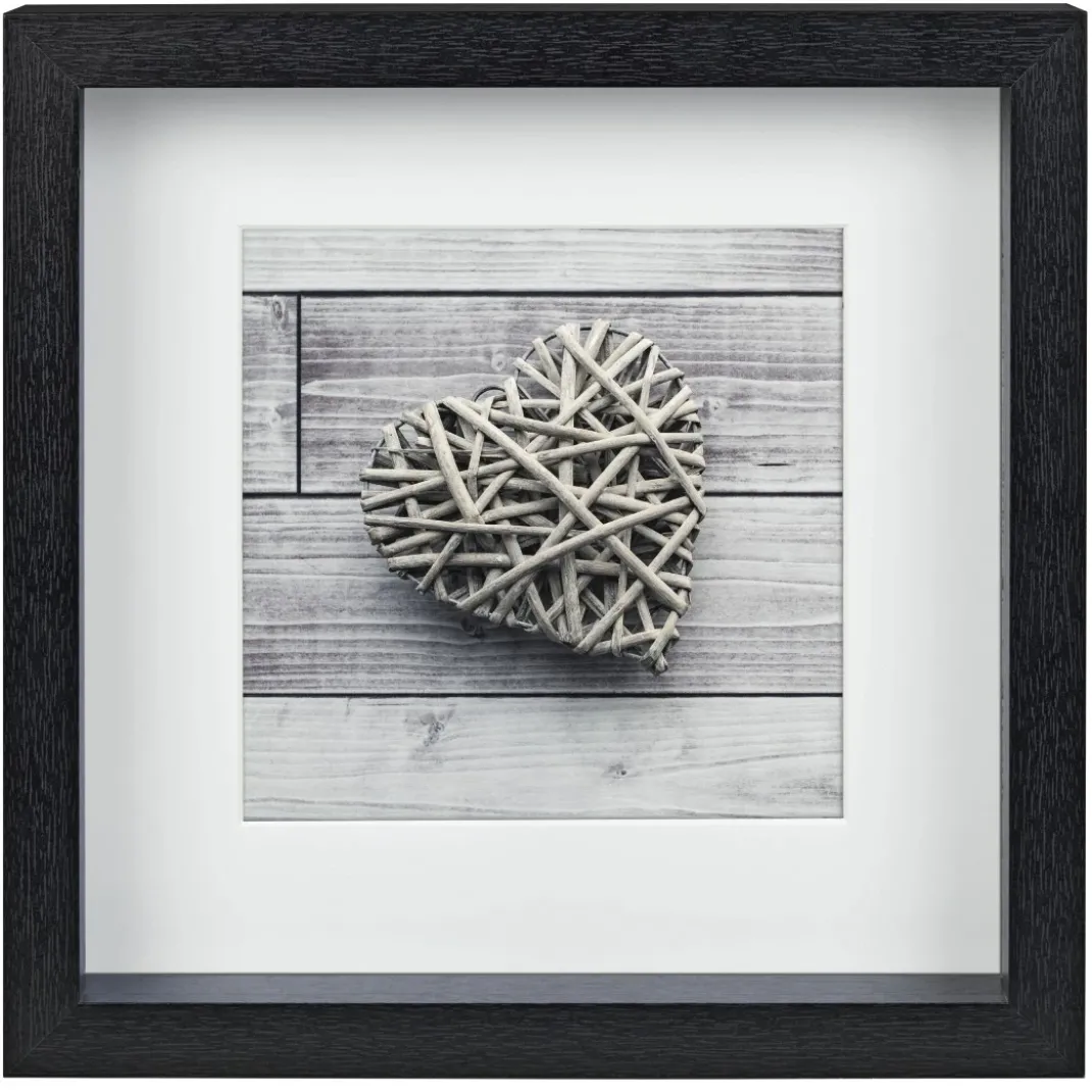 Porträtrahmen "Scala", Schwarz, 23 x 23 cm