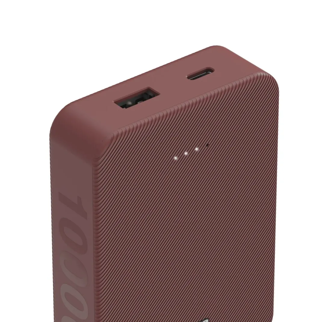 Power Pack "Colour 10", 10000mAh, 2 Ausgänge: USB-C, USB-A, Rot