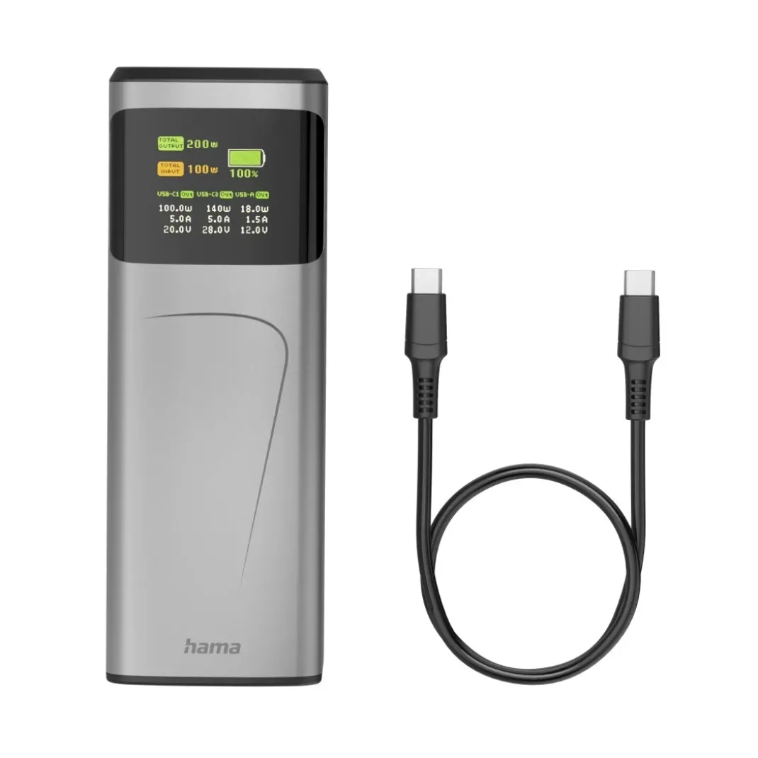 Power Pack "High Power", 200 W, 24000mAh, 2x USB-C, USB-A, Schnellladen