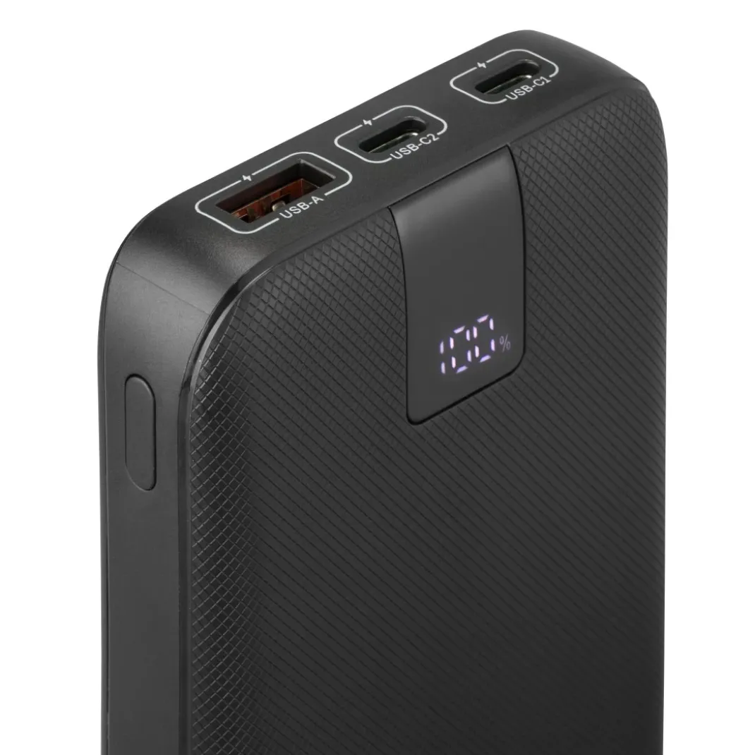 Power Pack "PD 20" 20000mAh, Ausgänge: 2x USB-C, USB-A, Schnellladen, Anth.