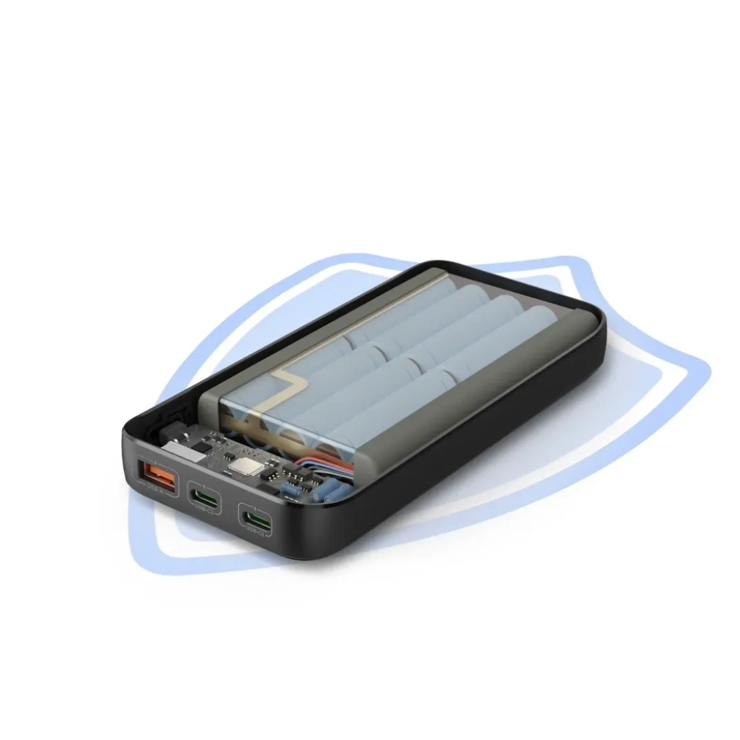 Power Pack "PD 20" 20000mAh, Ausgänge: 2x USB-C, USB-A, Schnellladen, Anth.