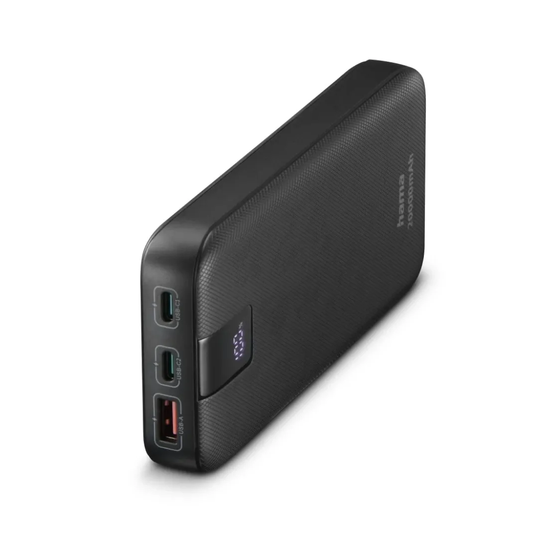 Power Pack "PD 20" 20000mAh, Ausgänge: 2x USB-C, USB-A, Schnellladen, Anth.