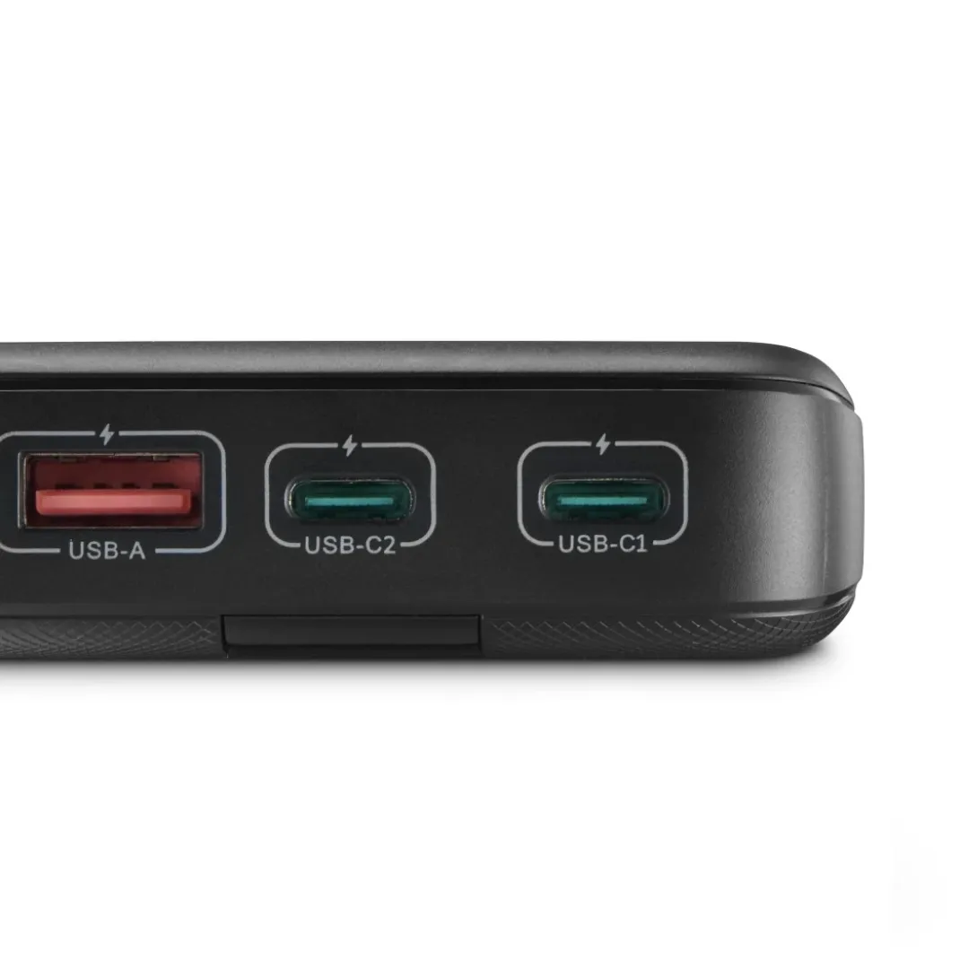 Power Pack "PD 20" 20000mAh, Ausgänge: 2x USB-C, USB-A, Schnellladen, Anth.