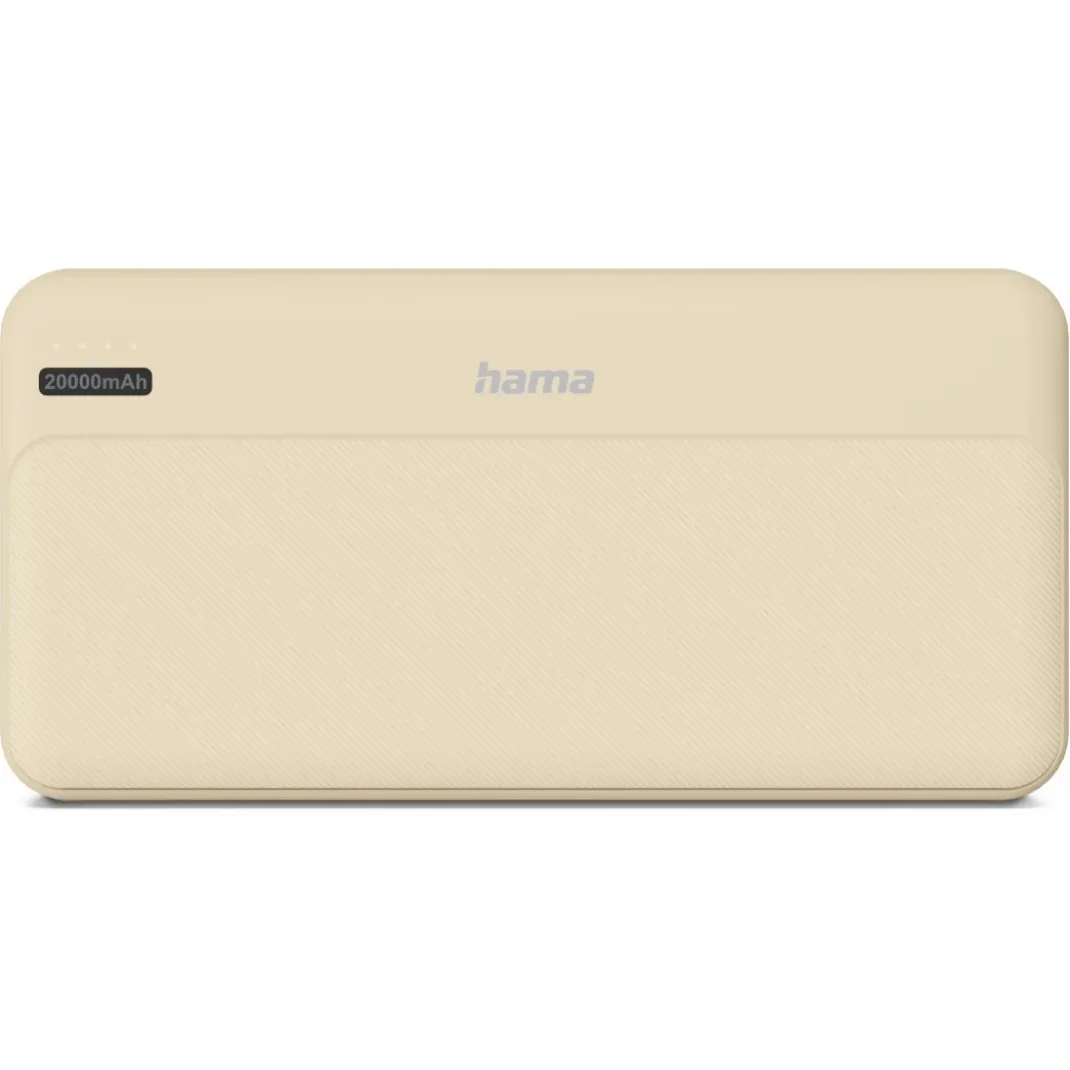 Power Pack "Pocket 20", 20000mAh, Ausgänge: 2x USB-A, Sand