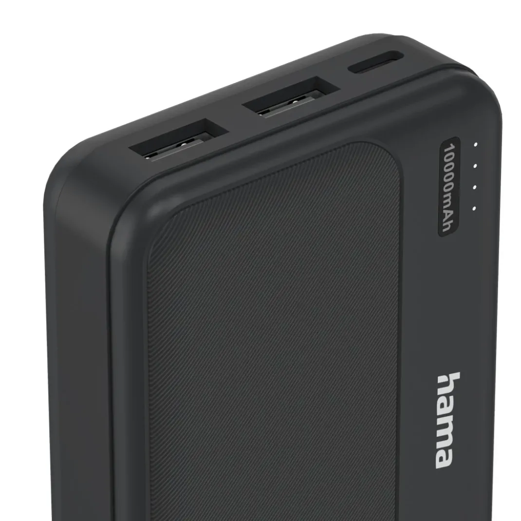 Power Pack "Pocket 10", 10000mAh, Ausgänge: 2x USB-A, Anthrazit