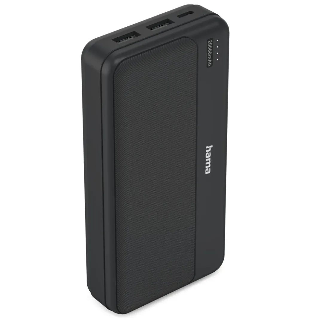 Power Pack "Pocket 20", 20000mAh, Ausgänge: 2x USB-A, Anthrazit