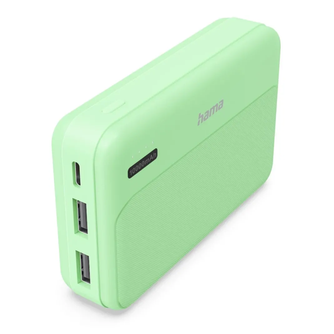 Power Pack "Pocket 10", 10000mAh, Ausgänge: 2x USB-A, Grün