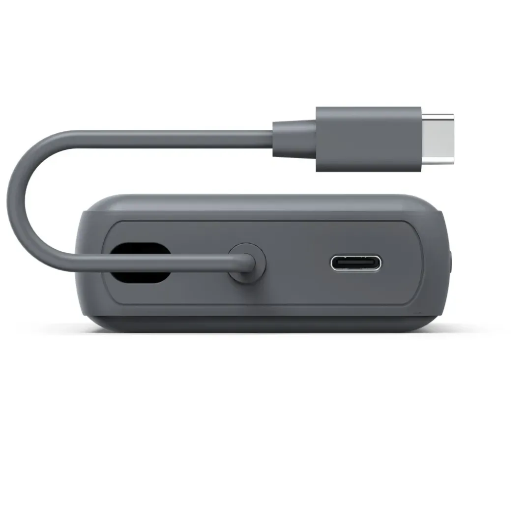 Power Pack "Travel" mit Kabel, 10000mAh, 2 Ausgänge: 2x USB-C, Anthrazit