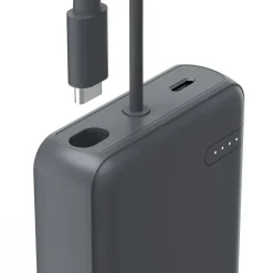 Power Pack "Travel" mit Kabel, 10000mAh, 2 Ausgänge: 2x USB-C, Anthrazit