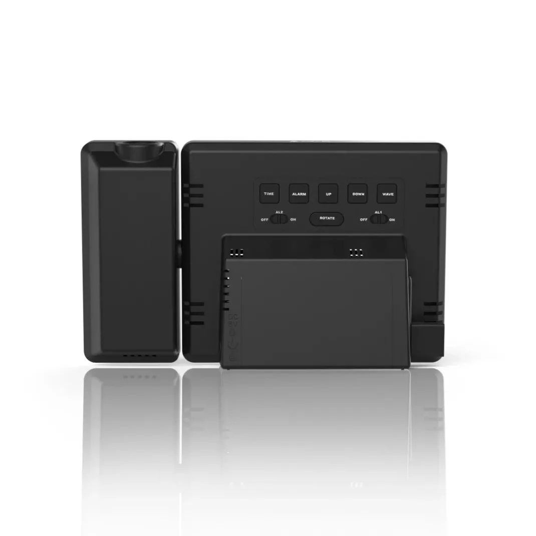 Projektionswecker "Plus Charge", Schwarz