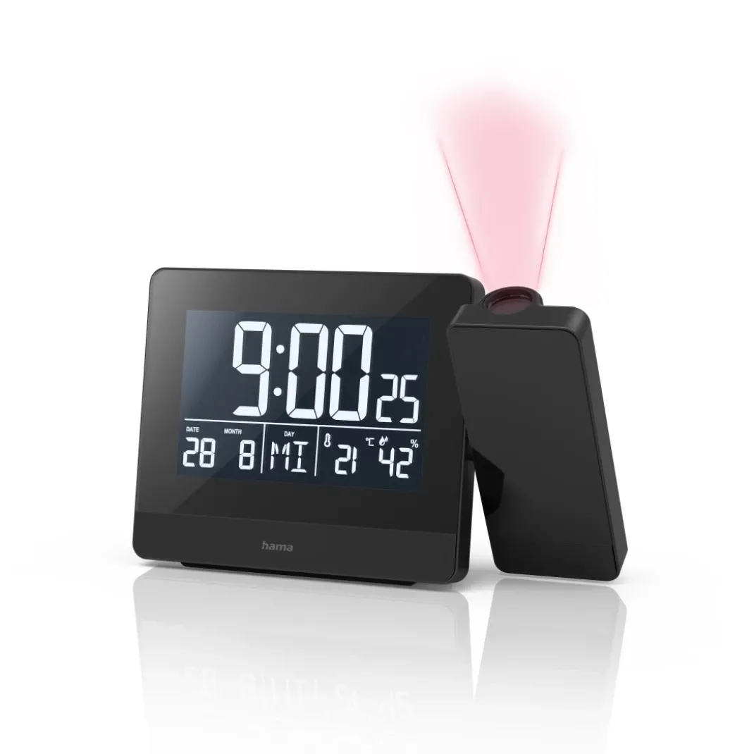 Projektionswecker "Plus Charge", Schwarz