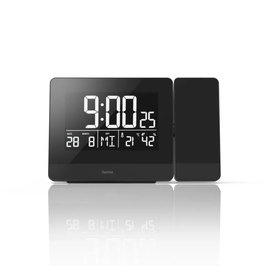 Projektionswecker "Plus Charge", Schwarz