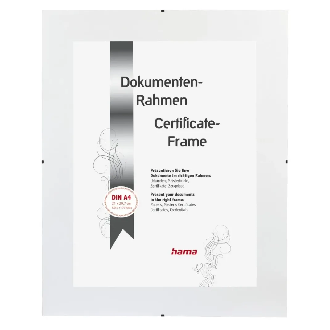 Rahmenloser Bildhalter "Clip-Fix", Anti-Reflex-Glas, 21 x 29,7 cm, DIN A4
