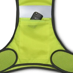 Reflektierende Laufweste f. Jogger, mit Tasche, größenverstellbar, Neongelb