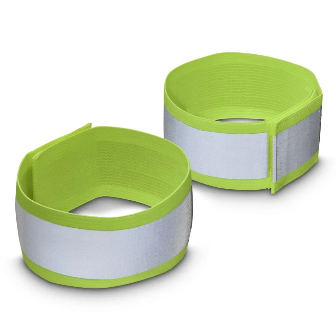 Reflektorband für Fahrradfahren, Joggen, elastisch, 2er-Set