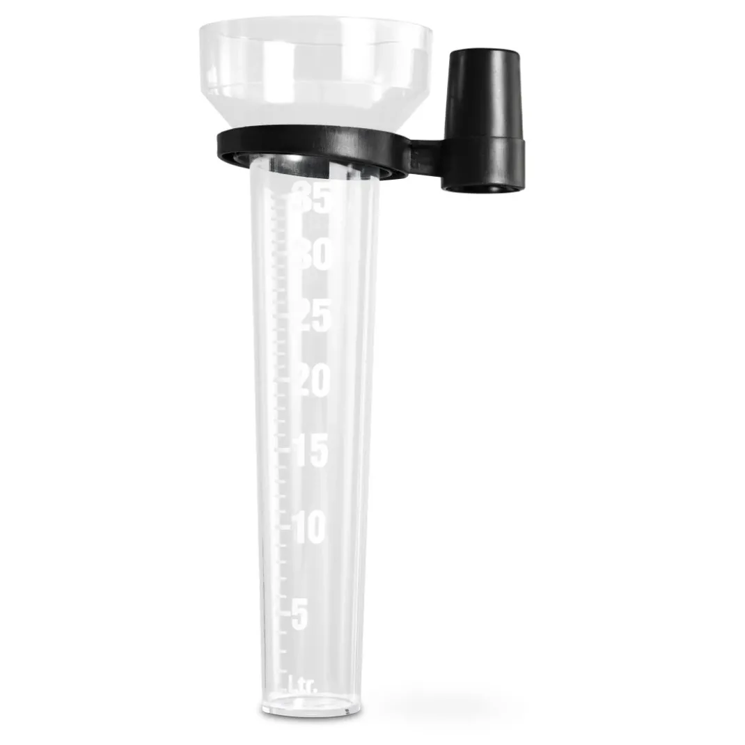 Regenmesser, analog, mit Halter, Transparent