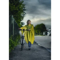 Regenponcho für Fahrradfahren und Wandern, Gelb