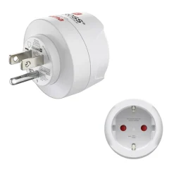 Reiseadapter Typ B, 3-polig, für USA, Kanada, Karibik und Ostasien