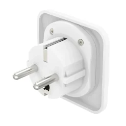 Reiseadapter Typ E und F, 3-polig, universal, Welt nach Europa, Weiß