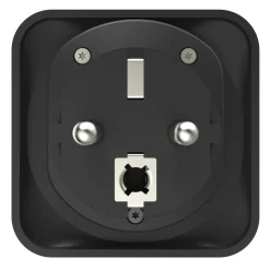 Reiseadapter Typ E und F, 3-polig, universal, Welt nach Europa, Schwarz