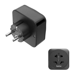 Reiseadapter Typ E/F, 3-polig, Welt nach EU, 1x USB-C, 1x USB-A, PD, 20W, S