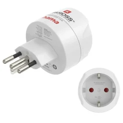 Reiseadapter Typ J, L, N, 3-polig, für die Schweiz, Italien und Brasilien