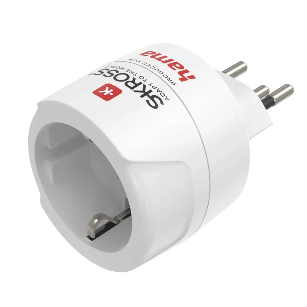 Reiseadapter Typ J, L, N, 3-polig, für die Schweiz, Italien und Brasilien