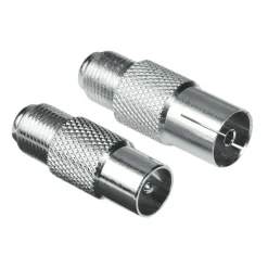 SAT-Adapter-Set, F-Kupplung - Koax-Stecker/F-Kupplung - Koax-Kupplung
