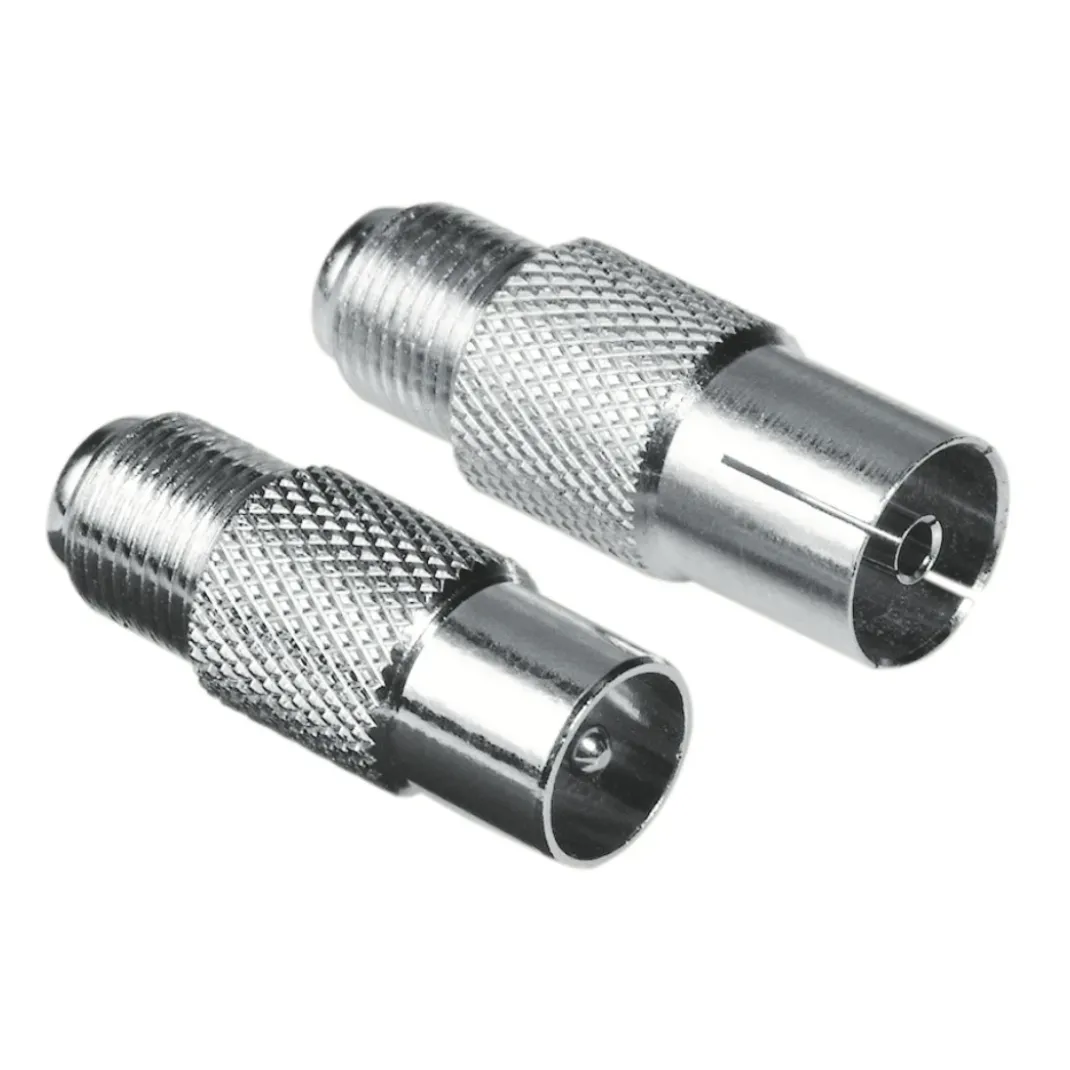 SAT-Adapter-Set, F-Kupplung - Koax-Stecker/F-Kupplung - Koax-Kupplung