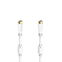 SAT-Anschlusskabel, F-Stecker - F-Stecker, vergoldet, 5,0 m, 100 dB