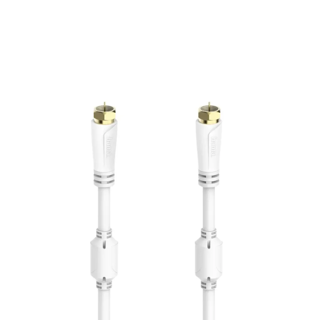 SAT-Anschlusskabel, F-Stecker - F-Stecker, vergoldet, 5,0 m, 100 dB