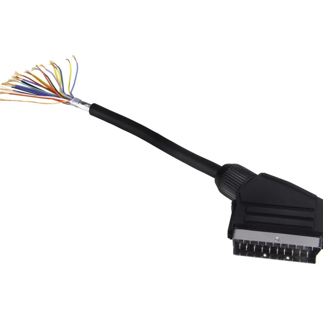 Scart-Verbindungskabel, Stecker - Stecker, 1,5 m, Schwarz