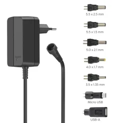 Schaltnetzteil universal, einstellbar, 1000mA, 12W, max. 12V, 7 Adapter
