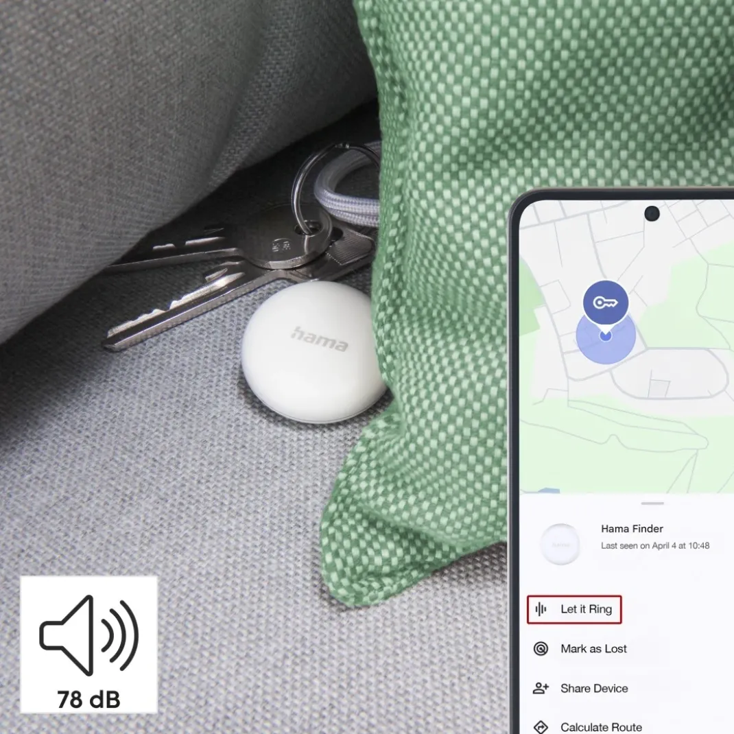 Schlüsselfinder, für Android "Mein Gerät finden"-App, Bluetooth®, Weiß